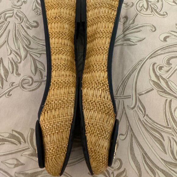 Tory Burch wicker flats with leather trim - Picture 4 of 5